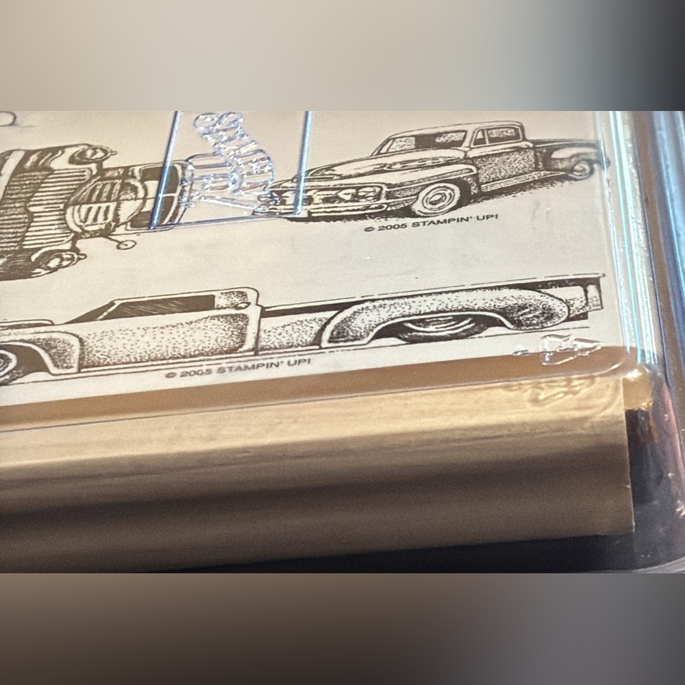 New never used Stampin' Up! Vintage Truck Stamp Set Classic pickup trucks - Picture 6 of 8